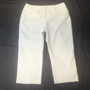 Fabulously Slimming by Chico's White Capris Size 1